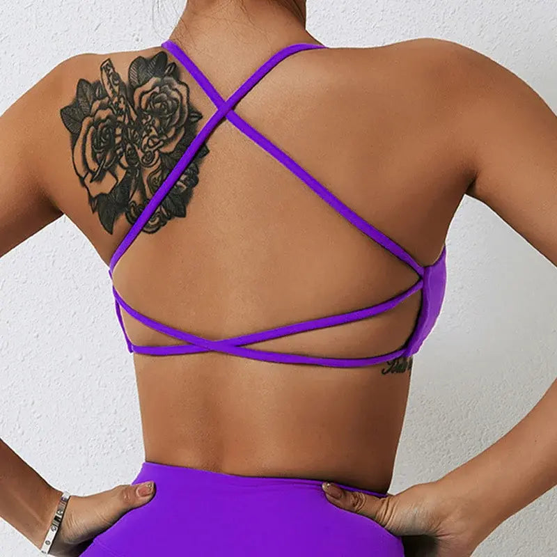 Fitness Workout Back Cross Yoga Bra β Stylish, Supportive & Breathable