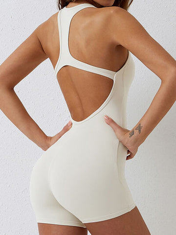 Basic Bae Cutout Racerback Sleeveless Active Romper – Sporty & Stylish Fit