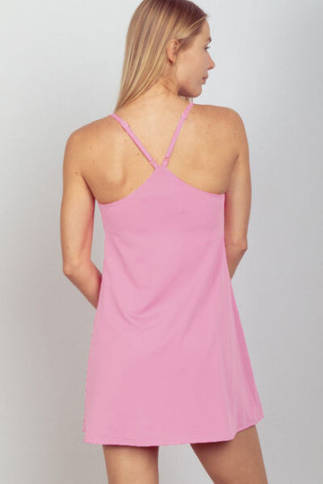 Sleeveless Active Tennis Dress with Unitard Liner – Performance & Style