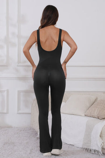 Scoop Neck Wide Strap Active Jumpsuit – Sleek, Supportive & Stretchy Fit