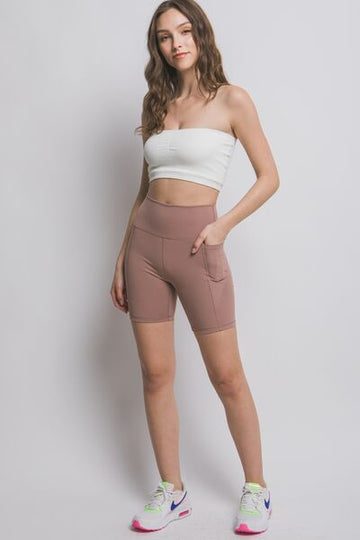 High Waist Seam Detail Active Shorts – Stretchy & Flattering Fit