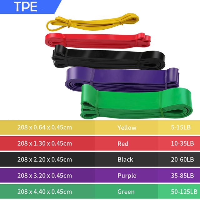 Resistance Bands 208cm Fitness Rubber Pull Up